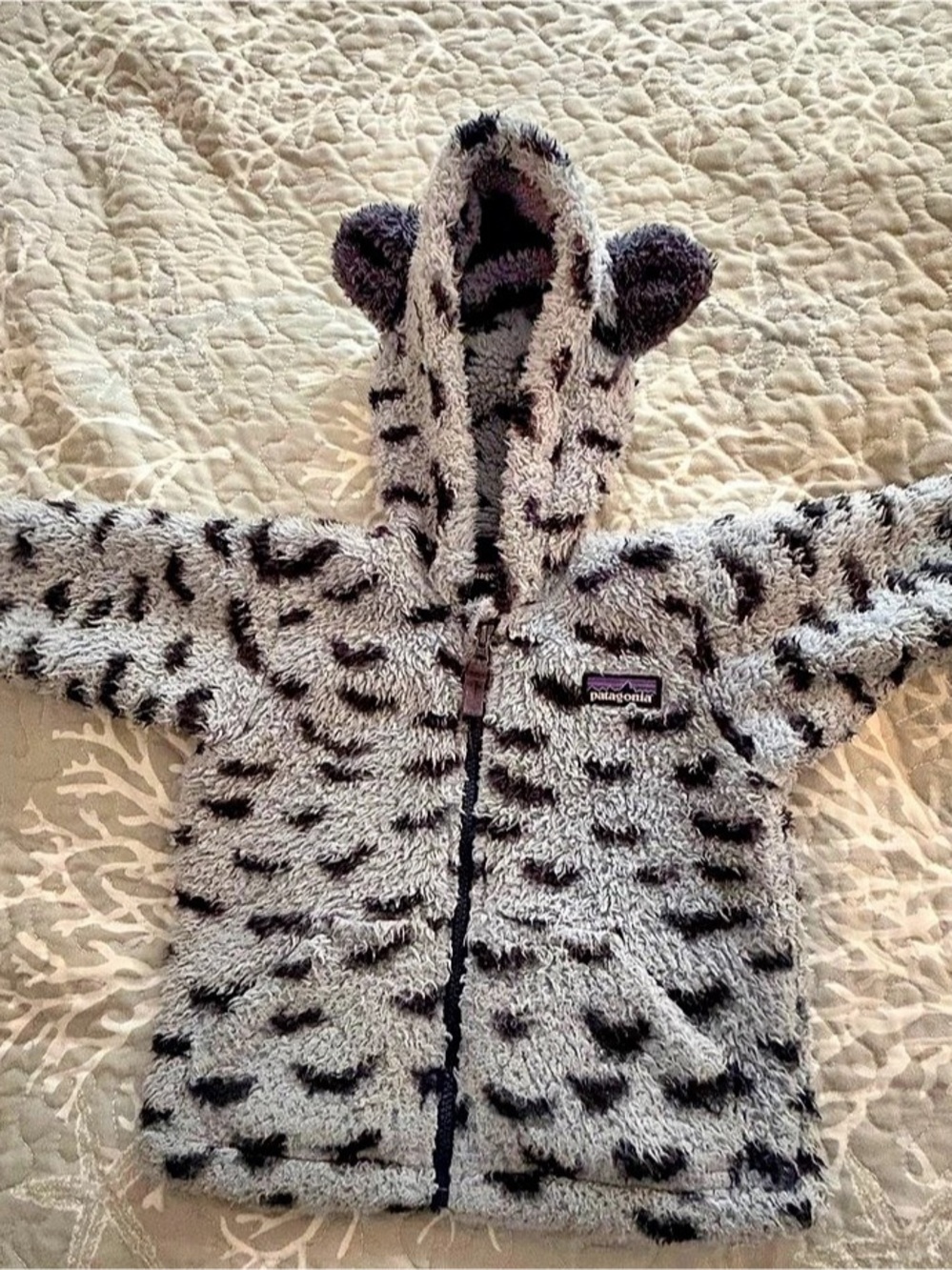 Patagonia Baby Furry Friends Hoody Kids Animal Print 3-6 months